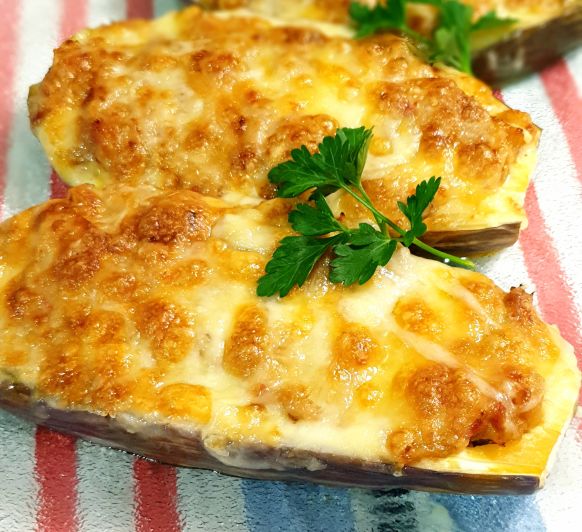 Berenjenas rellenas de atún, súper fáciles!!!!