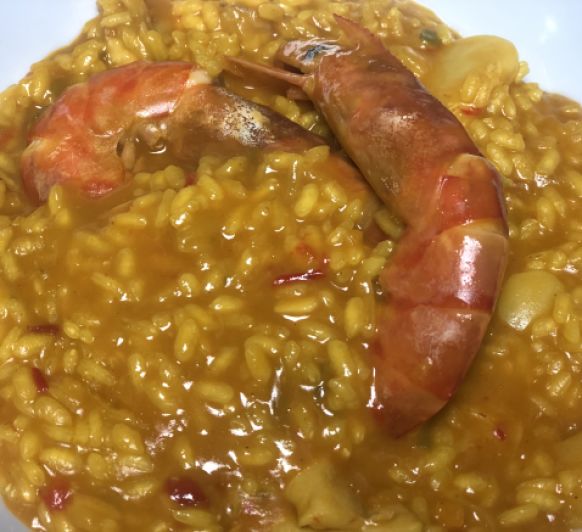 ARROZ CREMOSO CON GAMBONES